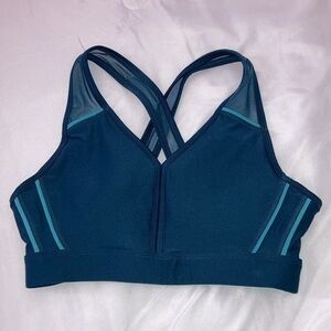 Avia sports bra Medium (8-10) dark teal mesh straps NWOT padded